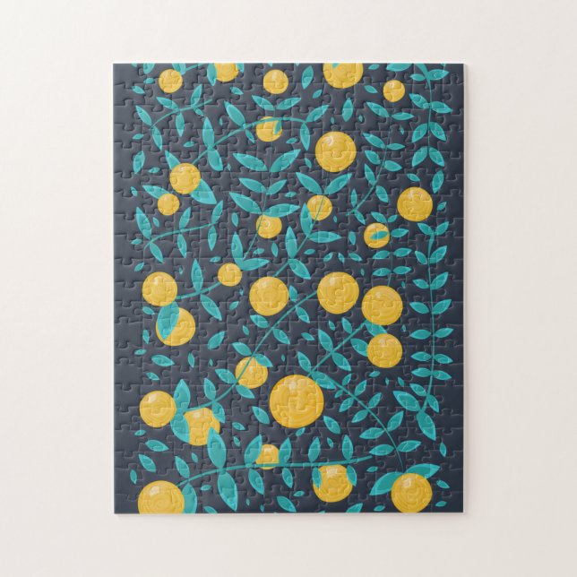 Quebra-cabeça Laranja Vintage Fruta (Vertical)