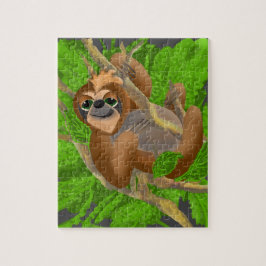 Quebra-cabeça Largura Do bobo Relaxando Em Uma Árvore