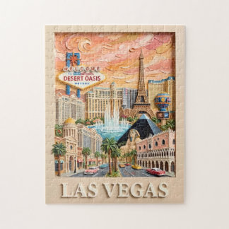 Quebra-cabeça Las Vegas Nevada Impasto Antigos Pontos Turísticos
