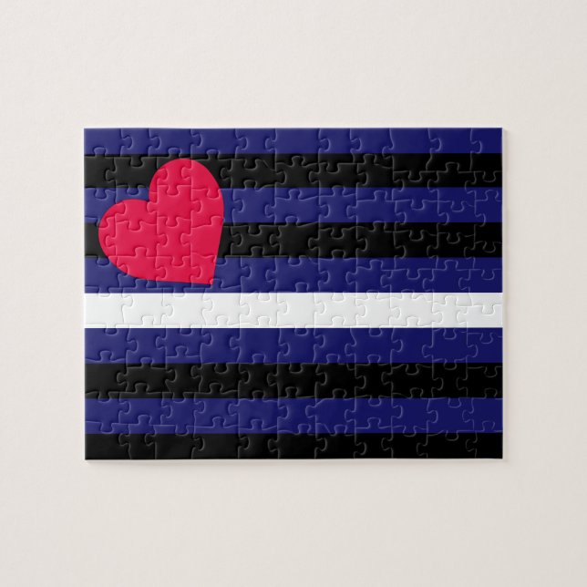 Quebra-cabeça Látex de couro e de orgulho de BDSM bandeira (Horizontal)