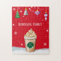 Latte de Natal com Nome de Ornamentação Vintage
