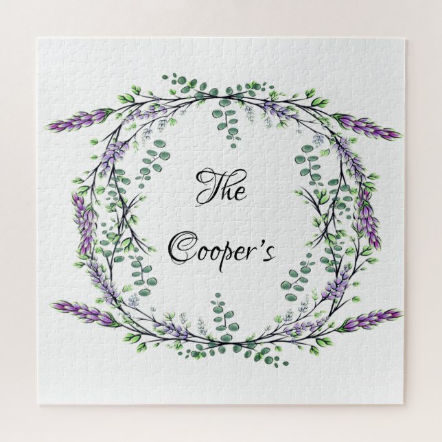 Quebra-cabeça Lavanda de água eucalipto bohobotânico (Horizontal)