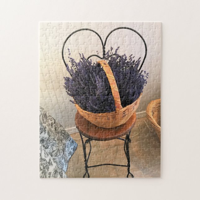 Quebra-cabeça Lavanda em uma cesta (Vertical)