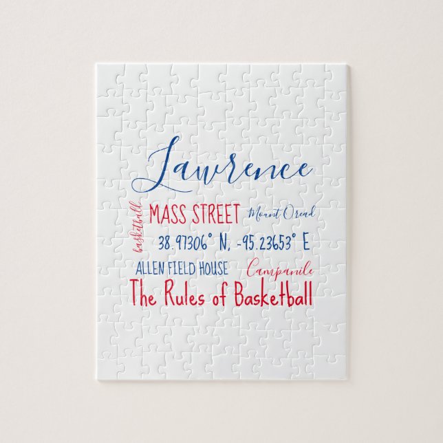 Quebra-cabeça Lawrence Kansas Subway Art (Vertical)