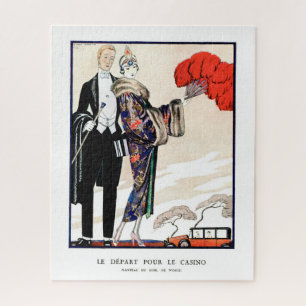 Quebra-cabeça Le départ pour le casino por George Barbier 