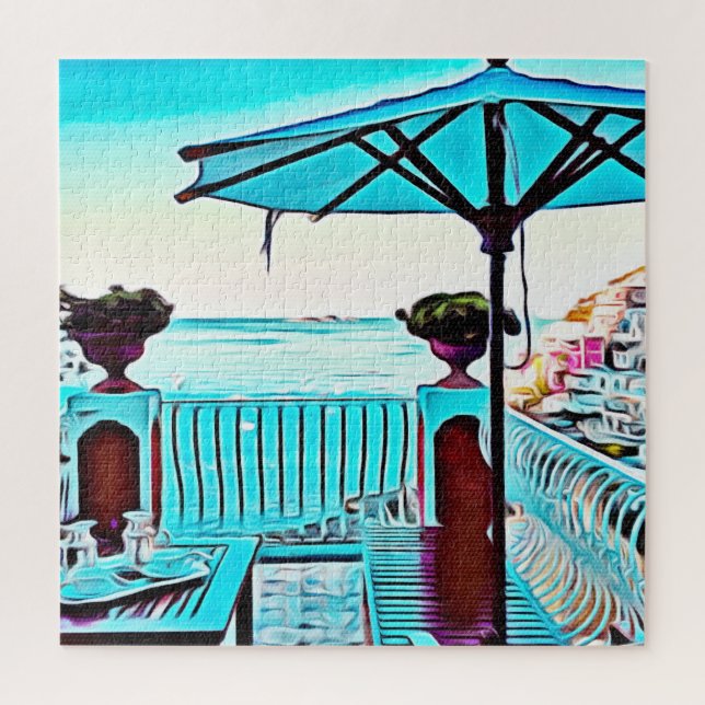 Quebra-cabeça Le Sirenuse In Positano, Itália, Hora Do Chá (Vertical)