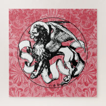 Leão com asa emblema da Rua do século 15