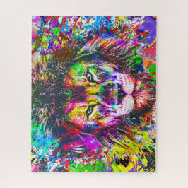 Quebra-cabeça Leão de Splattered