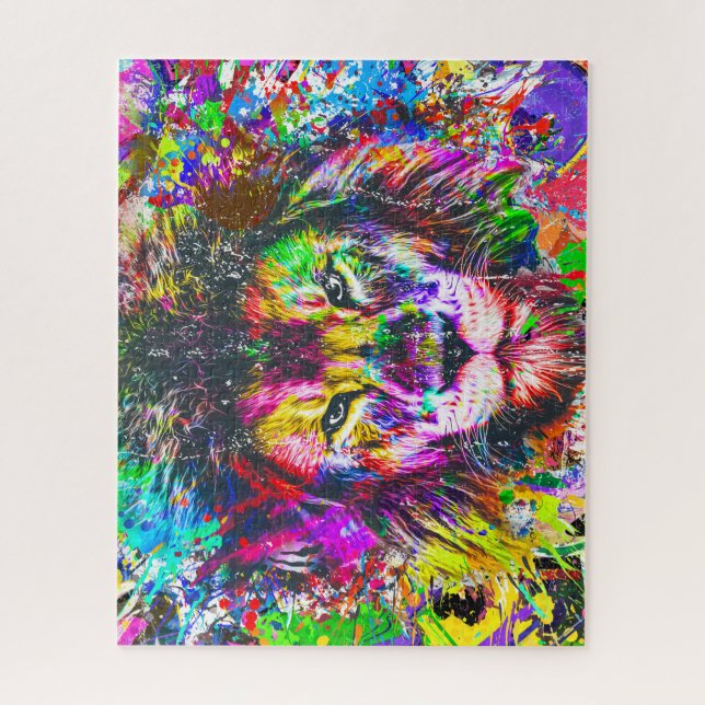 Quebra-cabeça Leão de Splattered (Vertical)