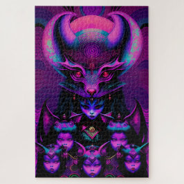 Quebra-cabeça Leão do Gótico de New Bat Girls Halloween