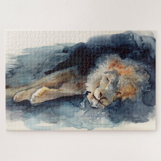 Quebra-cabeça leão dormindo (Horizontal)