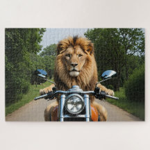 Leão na moto