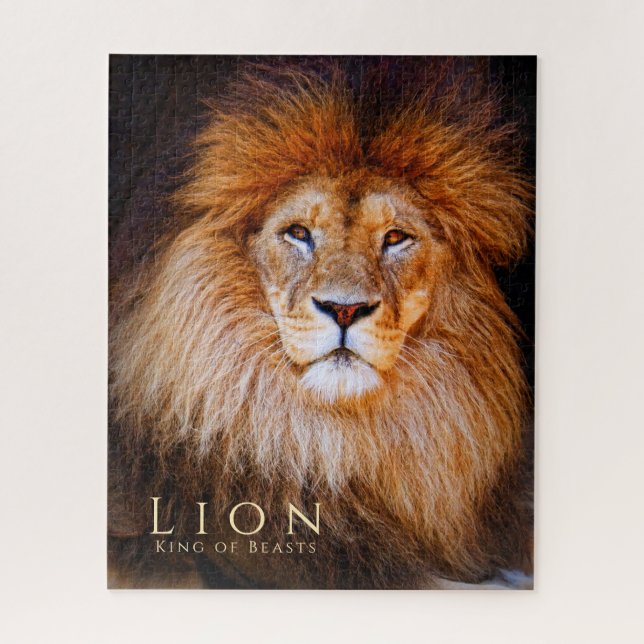 Quebra-cabeça Leão [quebra-cabeça de serra: 520P] (Vertical)