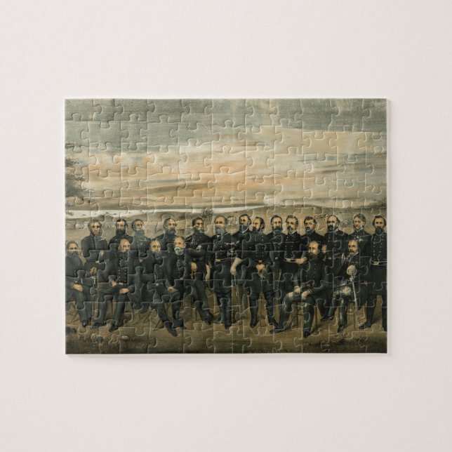 Quebra-cabeça Lee e seu general por Americus Patterson (1904) (Horizontal)