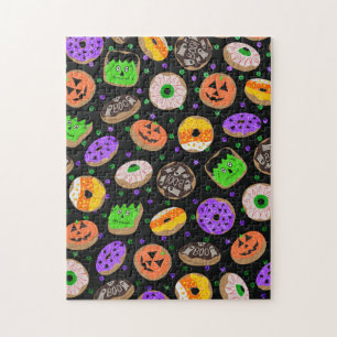 Quebra-cabeça Legal Glitter Confetti Rosquinha Halloween