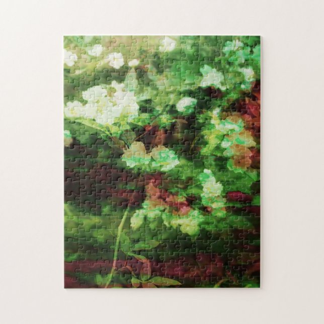 Quebra-cabeça Legal padrão de arte verde-vermelha. Conceito de n (Vertical)