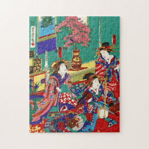 Quebra-cabeça Legal safra japonesa ukiyo-e geisha Lady maiko