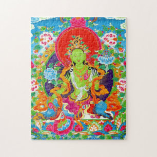 Quebra-cabeça Legal tibetano thangka verde tara deus tatuando vi