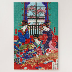 Quebra-cabeça Legal vintage ukiyo-e japanês belas damas
