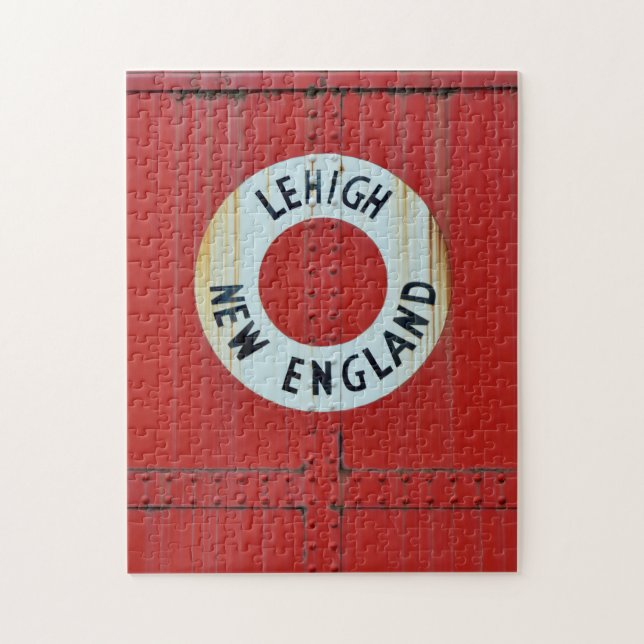 Quebra-cabeça Lehigh & New England Railroad 583 Boxcar Caboose (Vertical)