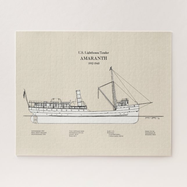 Quebra-cabeça Leitão USCG Amaranth - SBD (Horizontal)