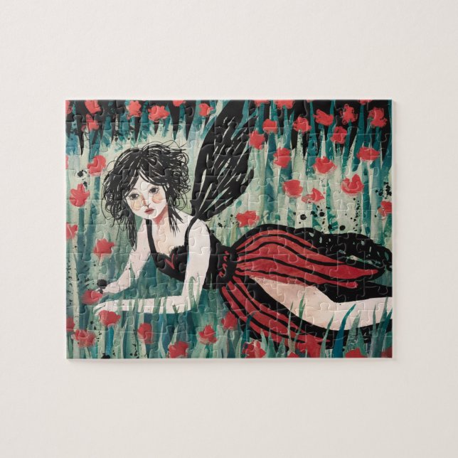 Quebra-cabeça Leite com uma aquarela floral (Horizontal)