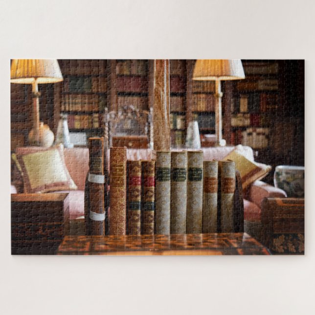 Quebra-cabeça Leitor ávido da biblioteca no castelo de Hever - (Horizontal)
