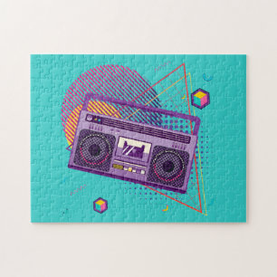 Quebra-cabeça Leitor de cassetes de rádio portátil Funky dos a