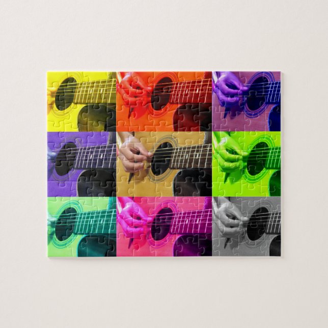 Quebra-cabeça Leitor de Violão com Separação Digital - 8x10 - 11 (Horizontal)