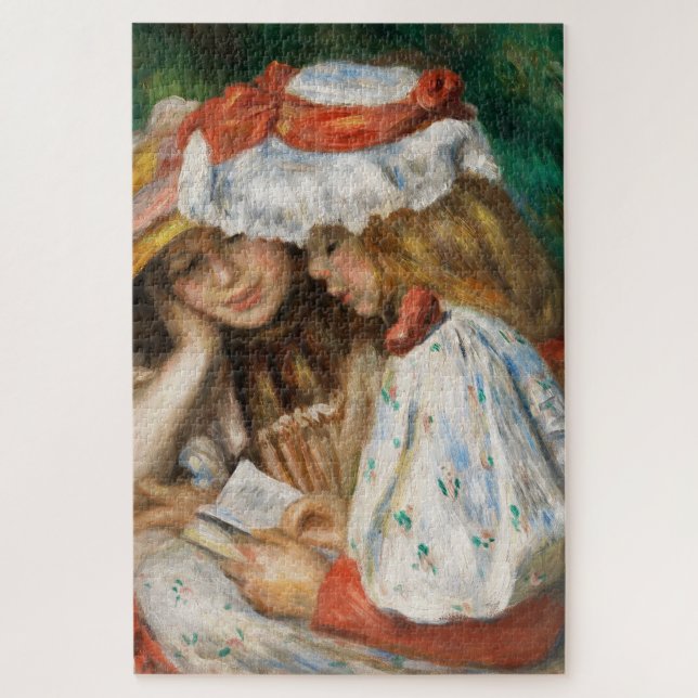 Quebra-cabeça Leitura de duas garotas - Impressionista Renoir (Vertical)
