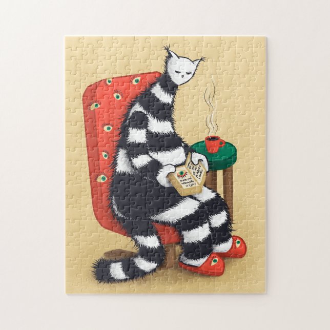 Quebra-cabeça Leitura do Livro de Gatos (Vertical)