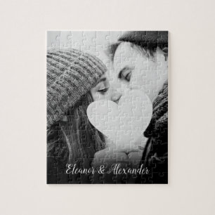 Quebra-cabeça Lembrança Personalizada de Foto do Casal Favorito