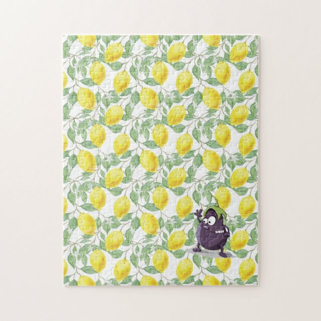 Quebra-cabeça Lemon e o Puzzle da Berinjela (Vertical)