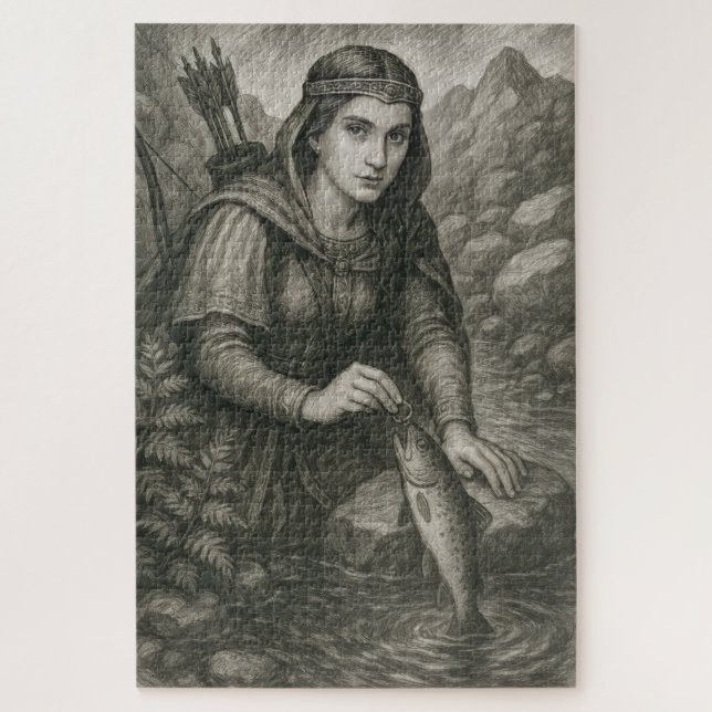 Quebra-cabeça Lenda de Mathilde e da Truta de Orval, Bélgica (Vertical)