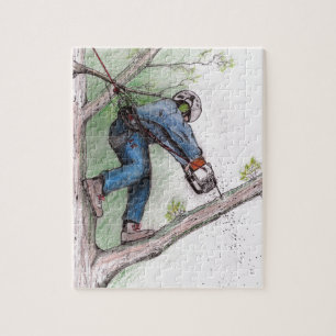Quebra-cabeça Lenhador do Arborist do cirurgião de árvore