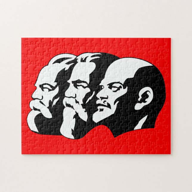 Quebra-cabeça Lenin, Marx, Engels, União Soviética, Comunismo (Horizontal)