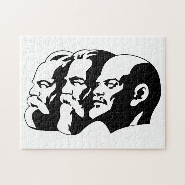 Quebra-cabeça Lenin, Marx, Engels, União Soviética, Comunismo (Horizontal)