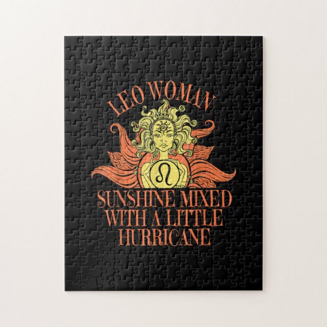 Quebra-cabeça Leo Woman Zodiac Sinal Julho Aniversário (Vertical)