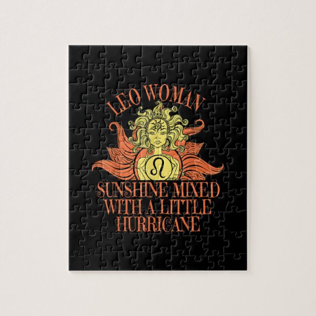 Quebra-cabeça Leo Woman Zodiac Sinal Julho Aniversário (Vertical)