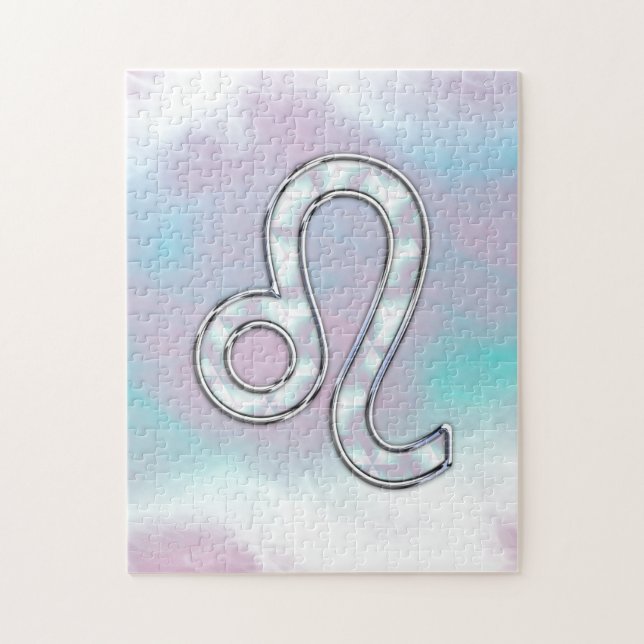 Quebra-cabeça Leo Zodiac Symbol on Pastels Nacre Style Print (Vertical)