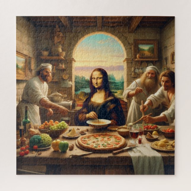 Quebra-cabeça Leonardo Da Vinci Entretendo Alguns Amigos (Vertical)
