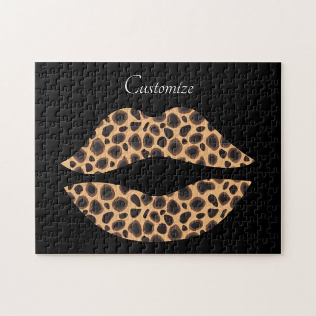 Quebra-cabeça Leopard Spots Lipstick Kiss Thunder_Cove (Horizontal)