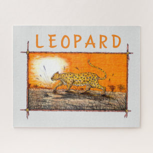 Quebra-cabeça Leopardo Africano