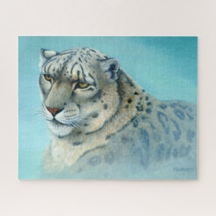 Quebra-cabeça Leopardo-da-neve, Pintura acrílica