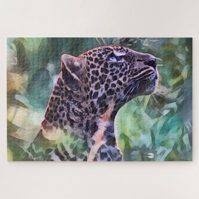 Quebra-cabeça Leopardo Em Uma Selva Solta (Horizontal)