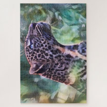 Leopardo Em Uma Selva Solta