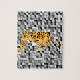 Quebra-cabeça Leopardo Jigsaw