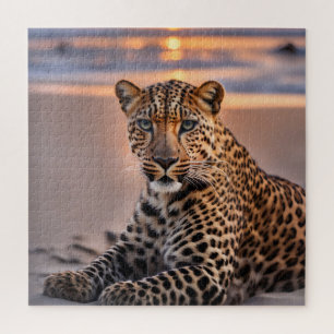 Quebra-cabeça Leopardo na praia