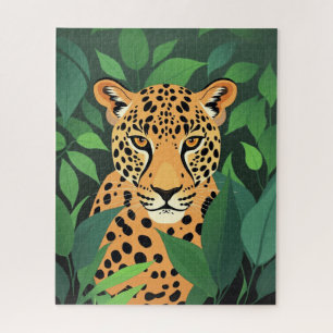 Quebra-cabeça Leopardo na selva