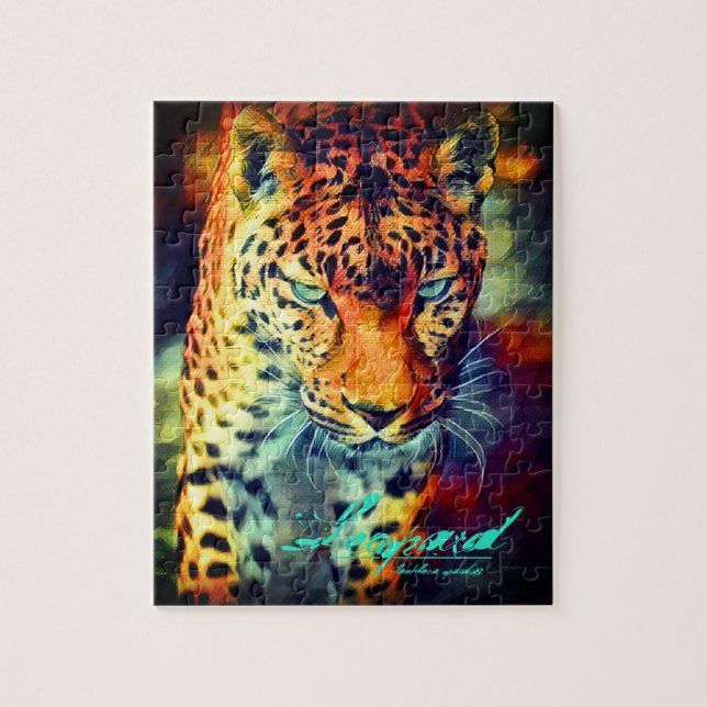 Quebra-cabeça Leopardo [quebra-cabeça de serra: 110P] (Vertical)